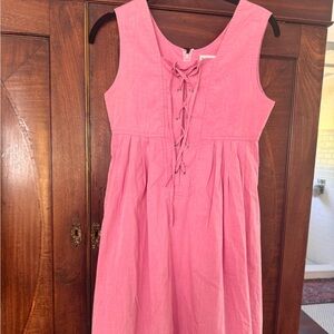 Yves Saint Laurent Pink Lace-Up Kids Dress